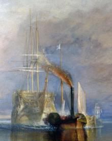 Turner j m w the fighting te me raire tugged to her last berth to be broken cropped